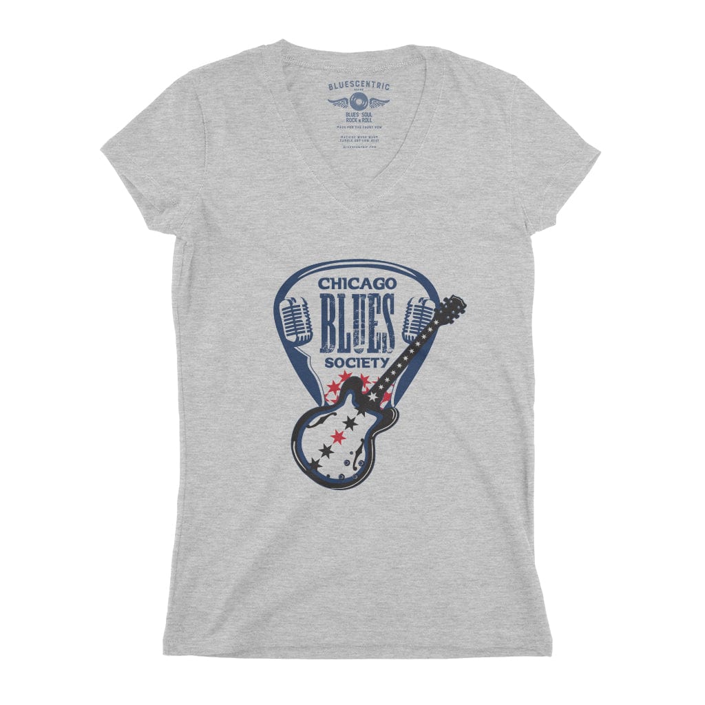 Women's Chicago Blues Society V-Neck T-shirt
