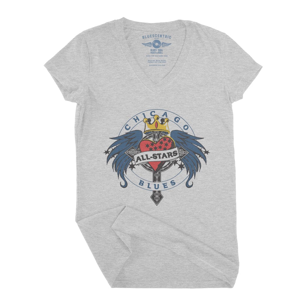 Chicago Blues All-Stars Women's V-neck T-shirt