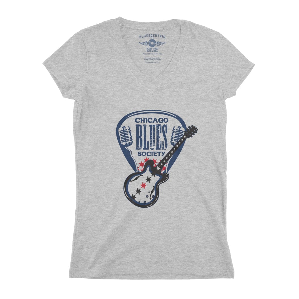Women's Chicago Blues Society V-Neck T-shirt