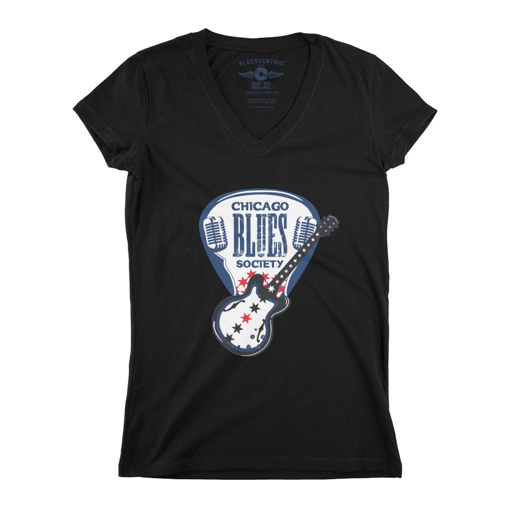 Women's Chicago Blues Society V-Neck T-shirt