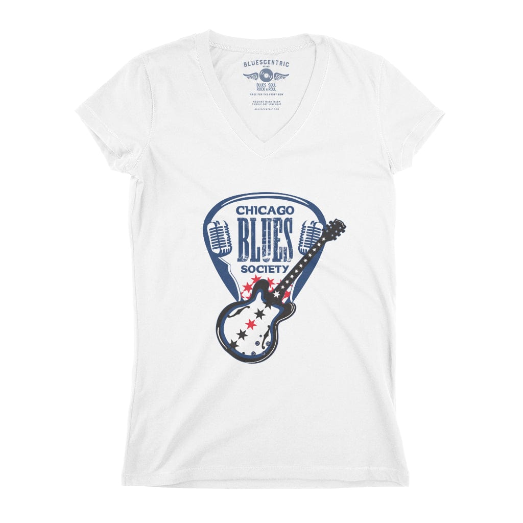 Women's Chicago Blues Society V-Neck T-shirt